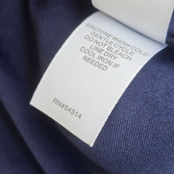 Rebecca B Flounce Off-Shoulder Maxi Dress Sz 6 Pink Floral on Navy Poly Spandex - Picture 11 of 11